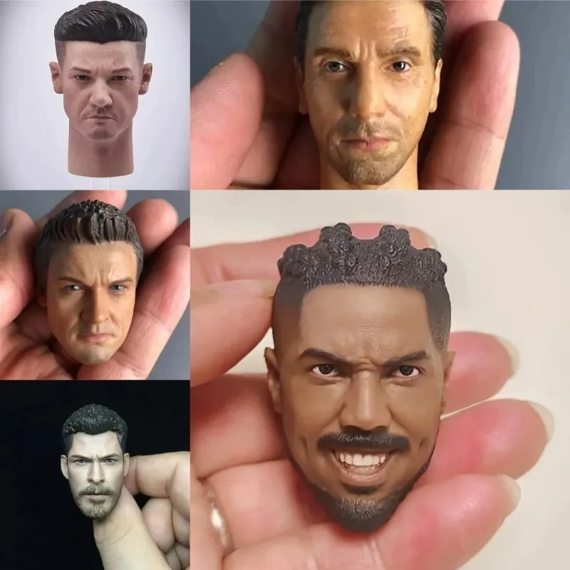 1/6 Scale Toys Batman Head Sculpt Bruce Wayne Male Solider Head Played Model for 12in Action Figure Collection Gift