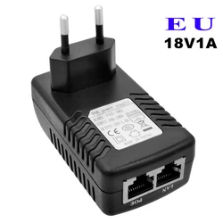 POE Injector Ethernet CCTV Power Adapter, Switching Power Supply for IP Camera, Switch Power Adapter, EU, AU, US, UK, 18V 1A