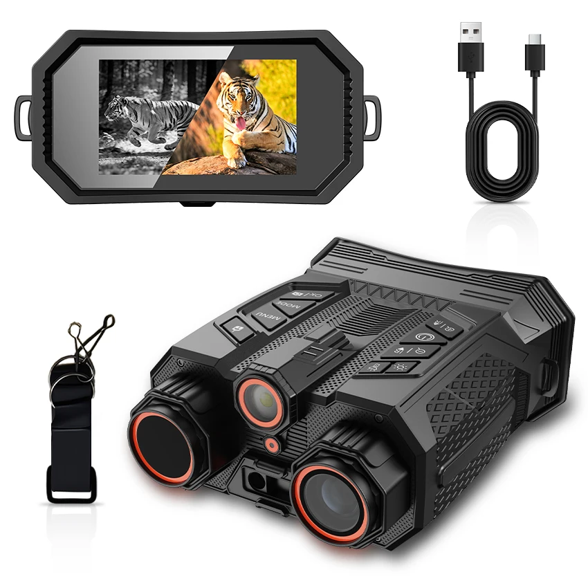 

Night Vision Binoculars Digital Goggles with Laser Rangefinder IR Illumination Photo Video Recording Night Vision Devices