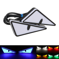 Universal Car LED Devil Eyes Light Demon Eyes Headlight Motorcycle Mini Turn Signal Flasher Tail Lamp Auto Decoration Lights
