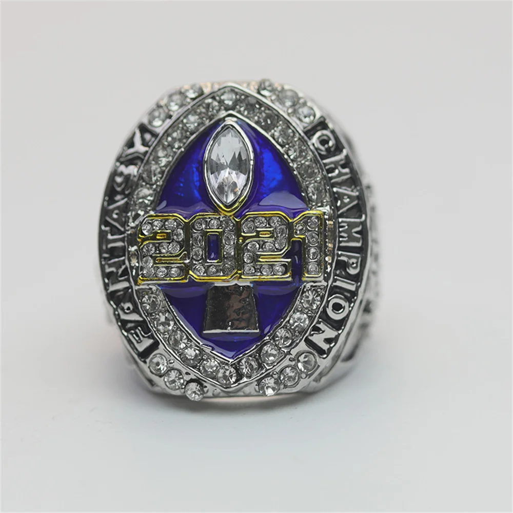 Anillo de campeonato de fútbol de fantasía FFL 2021, premio trofeo para fanáticos, regalo para hombres, talla 8 -14