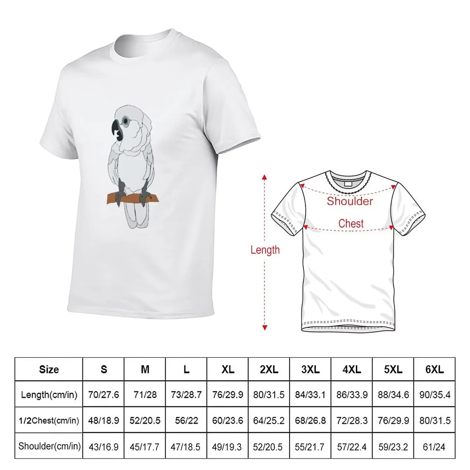 Cockatoo T-Shirt animal prinfor boys blacks mens graphic t-shirts hip hop