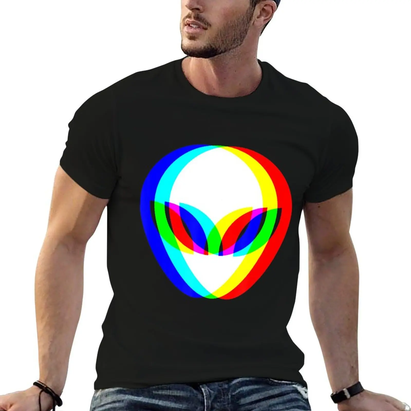 

Футболка Alien Head Trippy Vaporwave Techno Rave Edm Music Festival, мужские хлопковые мужские футболки с рисунком, футболка