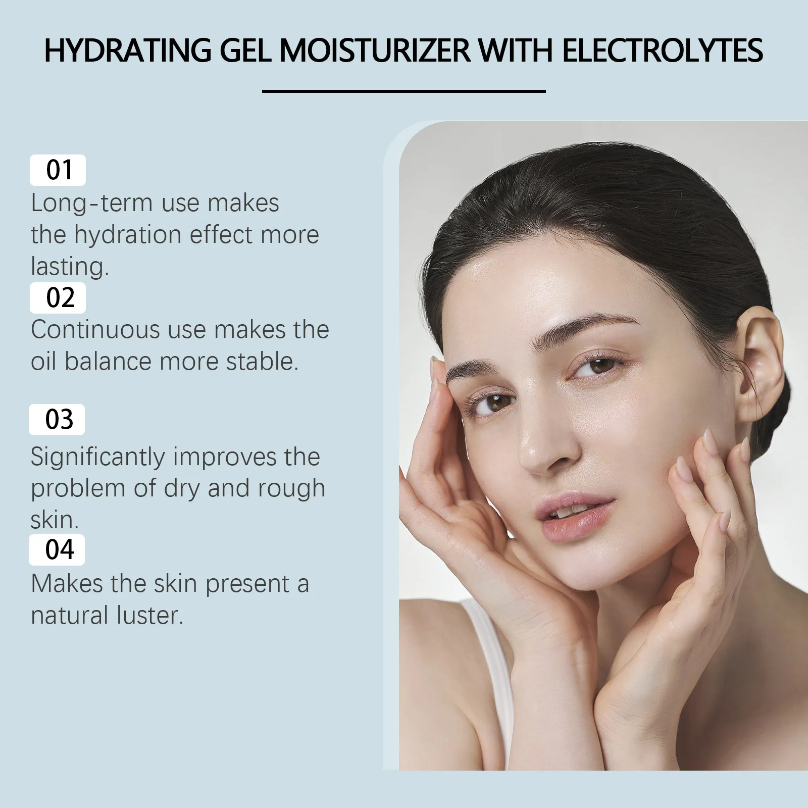 Feuchtigkeitsspendendes, feuchtigkeitsspendendes Gesichtsgel, Anti-Aging, hellt feine Linien auf, feuchtigkeitsspendend, strafft, Lifting, verbessert den Teint, Hautpflegecreme