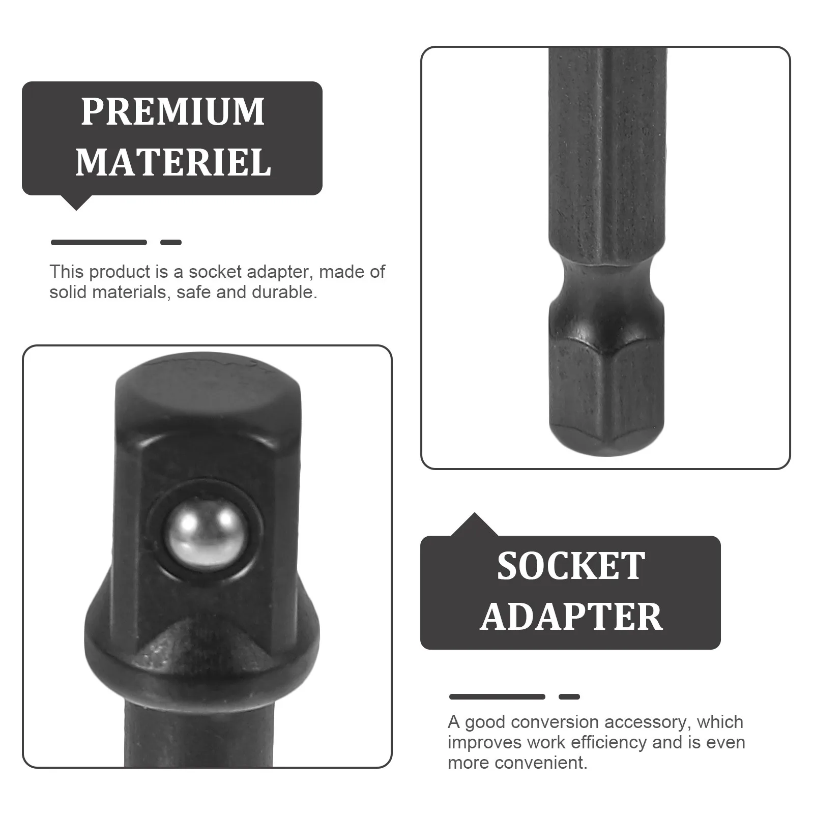 

1 Set 3/8 Inch Socket 10Mm Square To 6.3Mm Hex Shank Converter Driver Drill Socket Adapter Tool Drill Bit Adapter