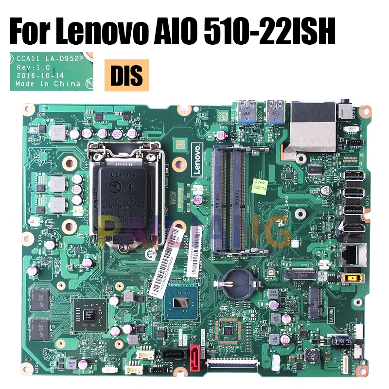 Lenovo aio510-22ishノートブックボード,完全テスト済みマザーボード