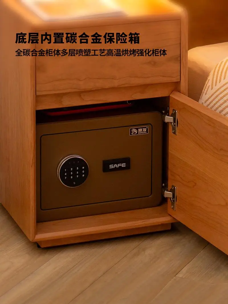 One bedroom solid wood small simple smart wireless charging mini with safe 40cm