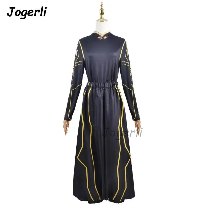 

Jogerli Genshin Impact Zhongli Cosplay Costumes Party Clothing Roleplay Morax Game Male Print Halloween Suit Cloth