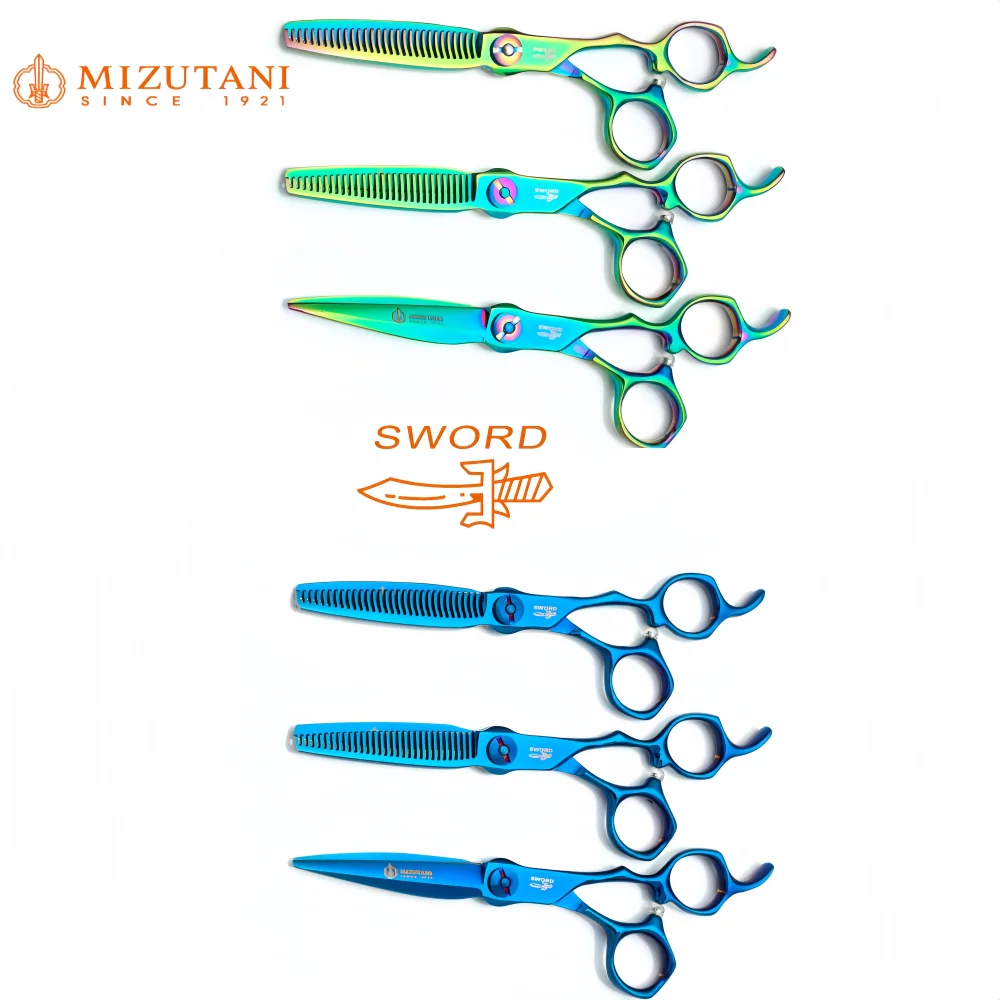 

Mizutani Barber tool Professional color hair scissors texture thinning shear 440C steel 5.5-6-6.5inch