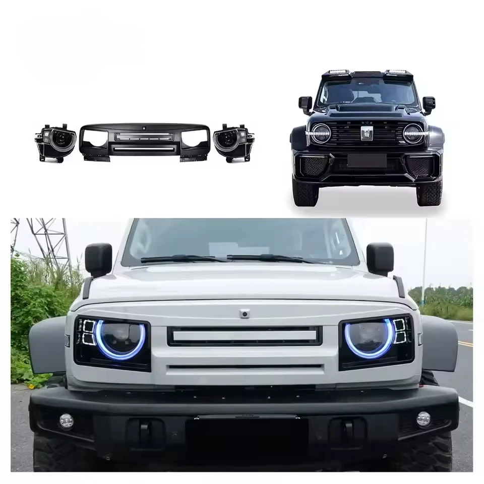 New 12V Car Body Kit Facelift Upgrade Defender Style with Light for Wall TANK 300