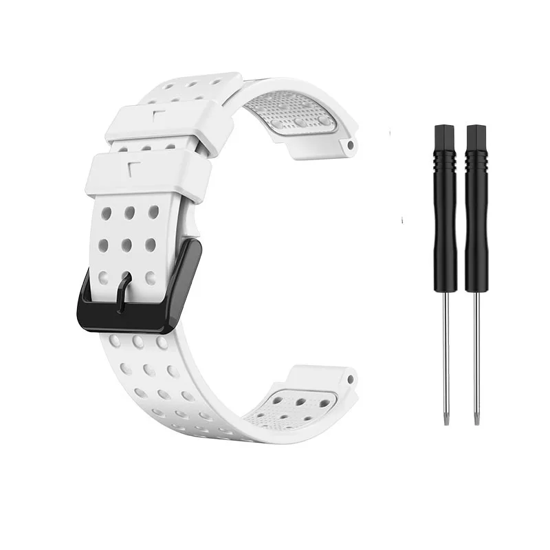 22mm Silicone Strap for Garmin Forerunner 230 235 620 630 735XT Approach S20 Sports Watch Band Strap Black/White/Blue/Slate Blue