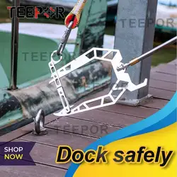 Multifunctional Telescoping Dock Boat Hook Rope Dock Line Mooring Rope Boat Line Mooring Rope Threader