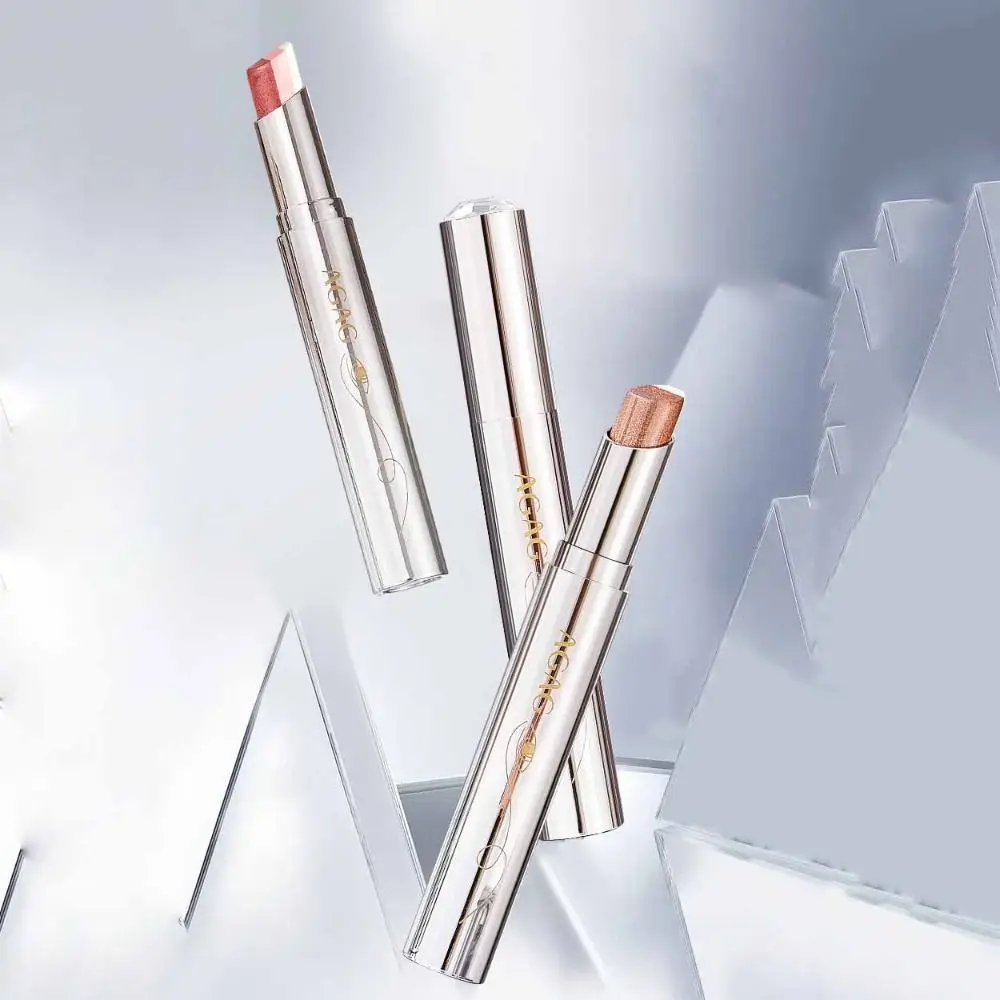 Surligneur polyvalent 3 couleurs crème ombre à paupières scintillant longue durée fard à paupières bâton paillettes outils de maquillage pour les yeux été