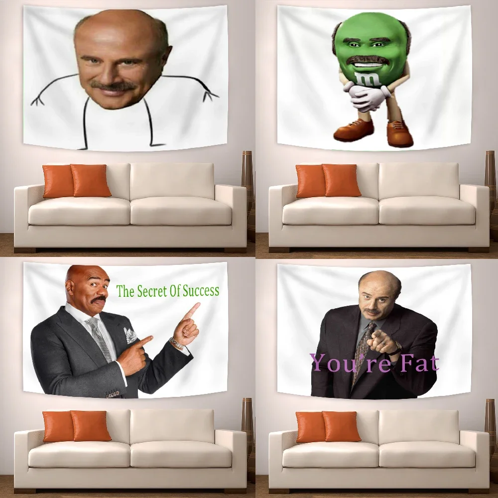 3x5 Ft Dr Phil Tapestry Meme Banner Flag Wall Hanging Room Decor Aesthetic Tapestry Boho Hippie  for College  Room Decoration