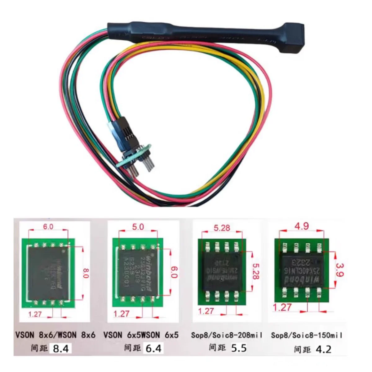 Imagem -02 - para Sop8 Wsonvson Chip Baixar Escrever Sonda Agulha Mola Flash Eeprom Cabo do Queimador em