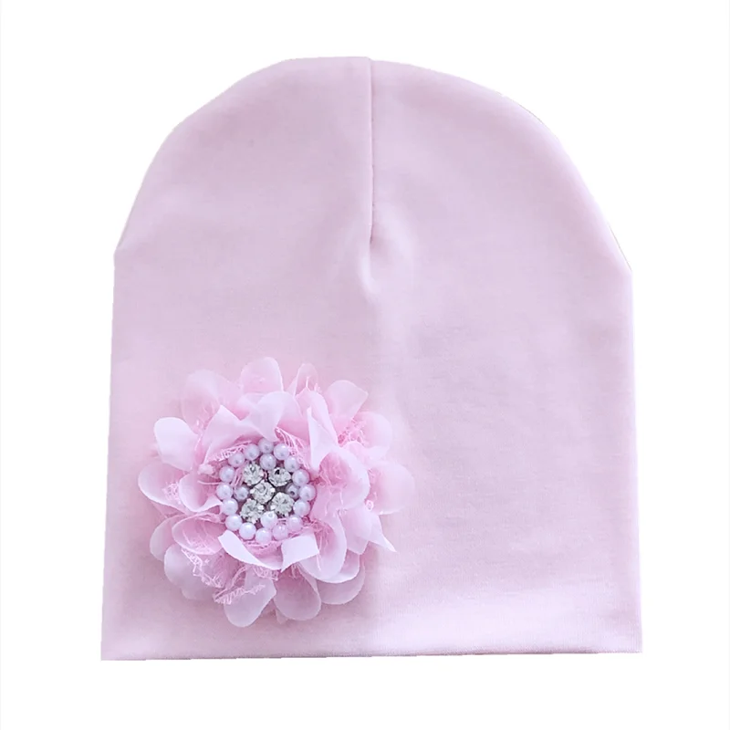 Cotton Floral Baby Hat Flower Baby Cap Children Bonnet Kids Beanie For Girls