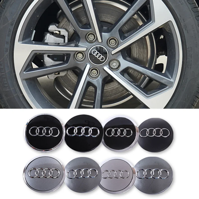 60mm 61mm 68mm 69mm Car Styling Wheel Center Cap Hub Covers Badge 4B0601170 For Audi A3 A4 A5 A6 A7 A8 Q5 Q7 RS Car Accessories