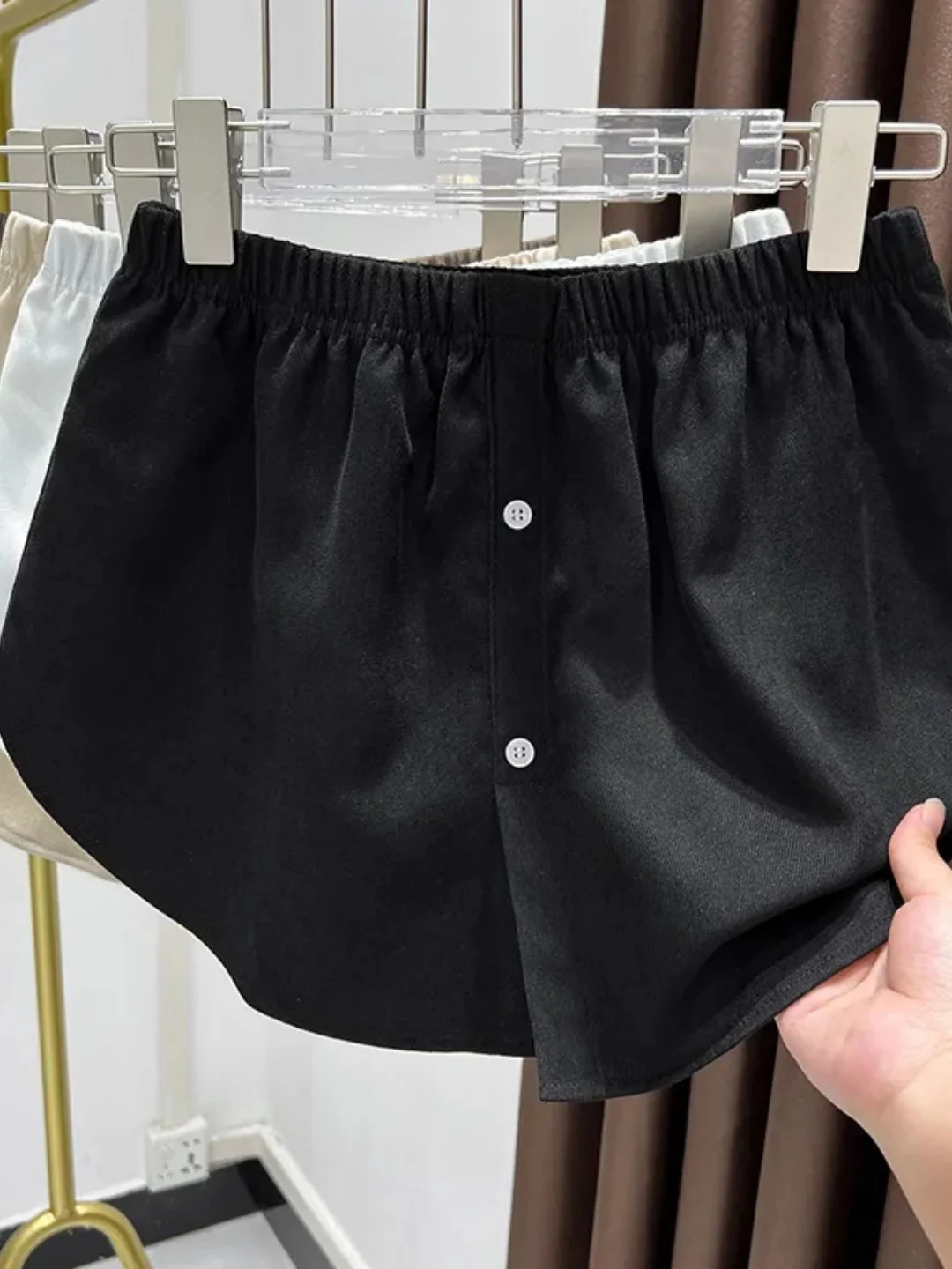plus Size Autumn Winter High Waist Button Split  Skirt Loose Overlap Belly Covering A-Line Skirt Casual Style for Girls