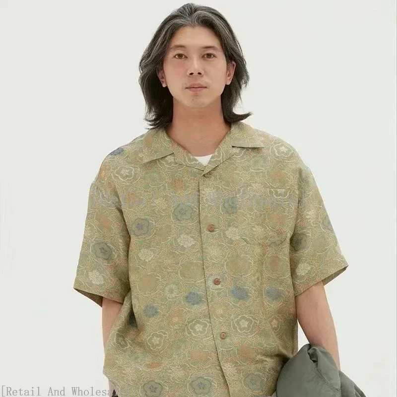 [Retail And Wholesale]VISVIM WMV COPA SHIRT S/S JACQUARD (SILK) Silk Jacquard Shirt001
