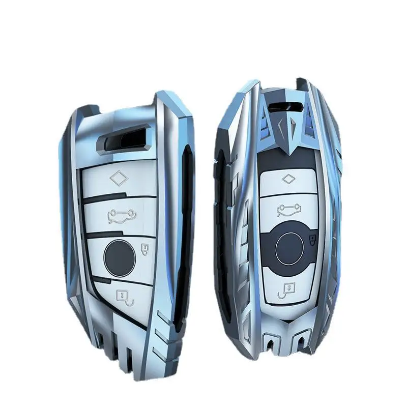 

Premium Zinc Alloy Armor Key Case Cover for BMW 5 Series 525Li/530/3 Series/X1/X2/X3/X4/X5/X6 - Protective Shell Key Bag Chain