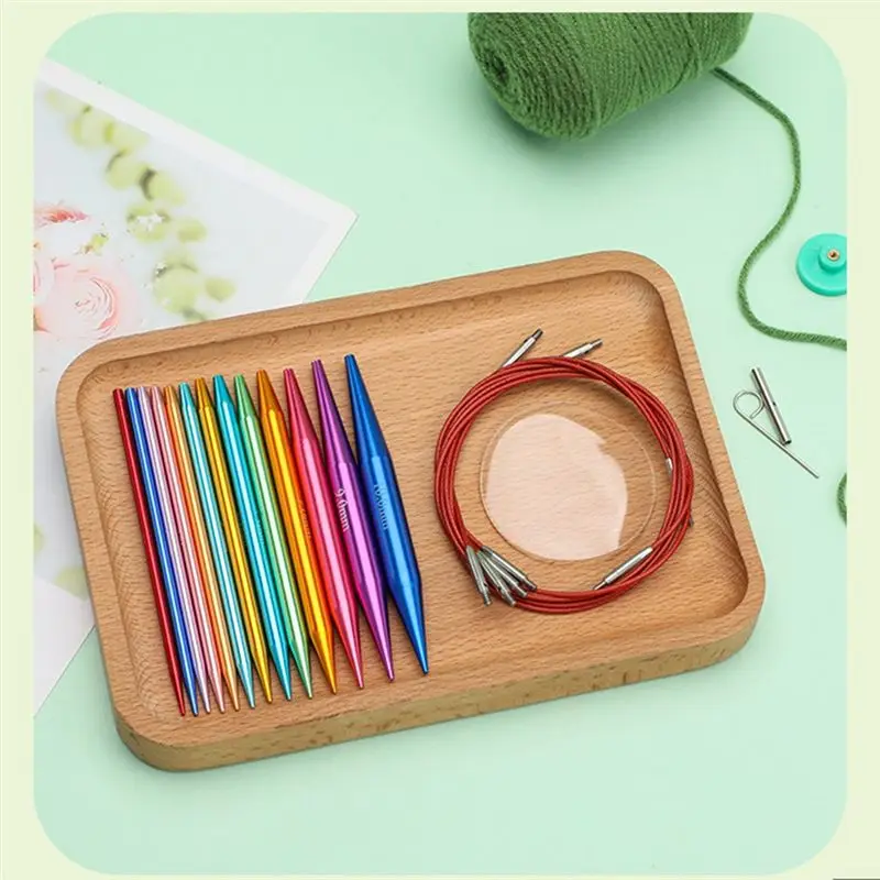 J1UL1N 13 Pairs Interchangeable Knitting Needles Circular Knitting Needles For Knitting Projects, Beginner & Professional Friend