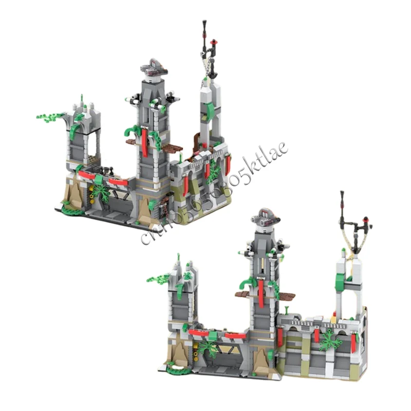 ตัวต่อบล็อกปราสาทยุคกลาง 1208 ชิ้น แบบจำลองสถาปัตยกรรมย้อนยุค ของเล่นตกแต่งสำหรับเด็ก ของขวัญประกอบเอง