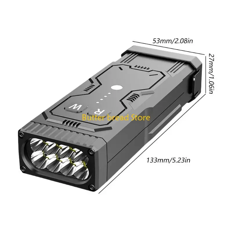 W89C Bright Camping Flashlight Outdoor Fashlight с детектором