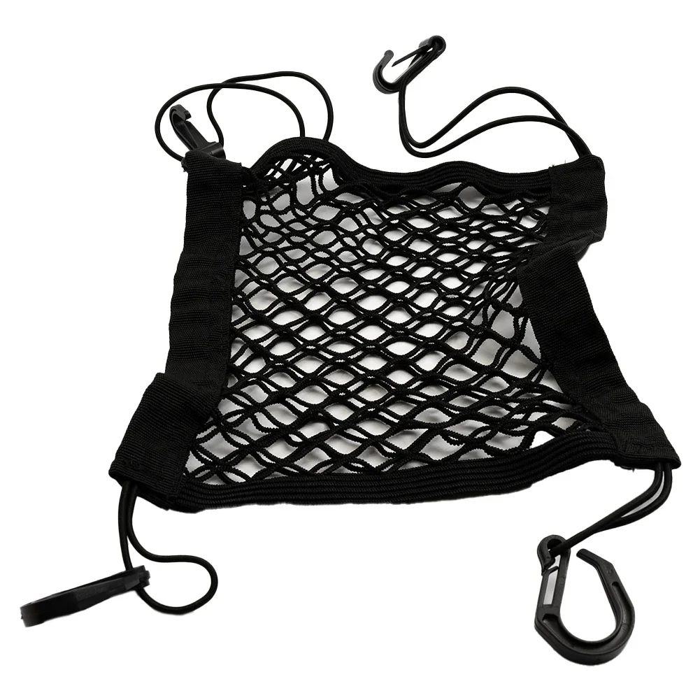 

Brand New Motorcycle Cargo Net Tool Accessory Bike Black Car Luggage Mesh Plastic Hooks Scooter Storage 23cmx30cm