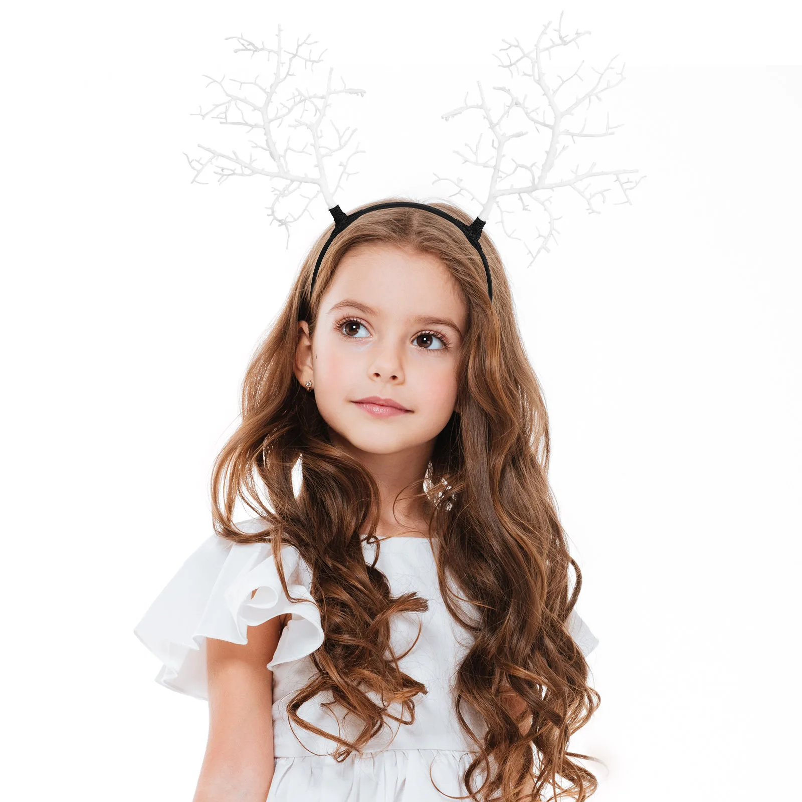 

Children Antler Hair Hoops Branch Style Headband Cosplay Headdress Party Supply Deer Horn Headband Holiday Festival Hair