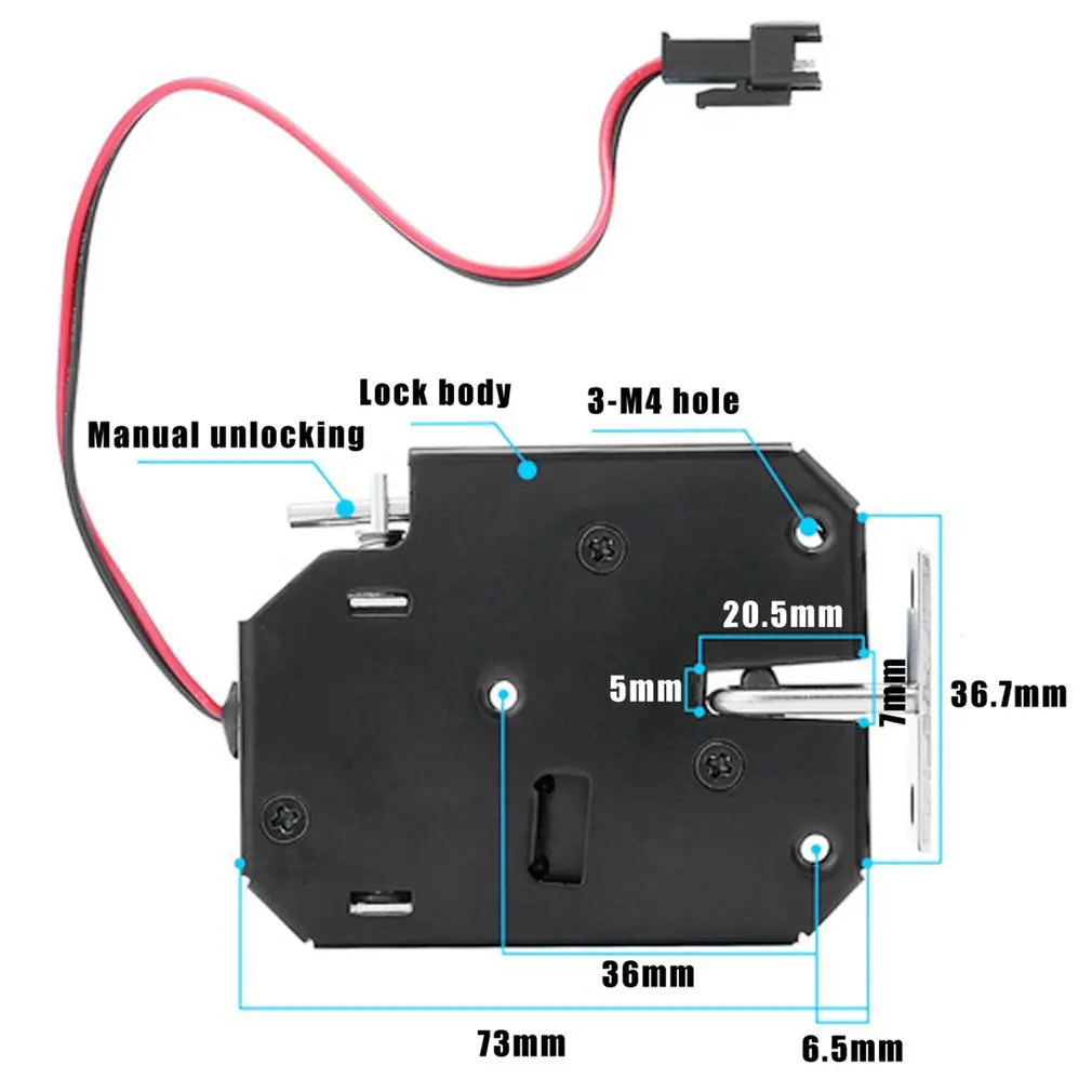 150KG/330lb elektryczny kontrola dostępu do drzwi zamek magnetyczny DC 12V szuflada szafki zamek magnetyczny zamek elektromagnetyczny z odblokowaniem awaryjnym