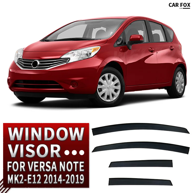 

Для Nissan Versa Note 2014-2019: Дефлекторы окон, ветровики, защита от дождя и солнца, аксессуары для стайлинга автомобиля