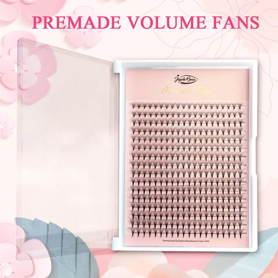 Pestañas Goddess Premade Volume Fans 4D 5D 6D 7D 8D 10D 12D 14D 16D 20D Individuales con Punta Puntiaguda 320 Fans Faux Mink 2