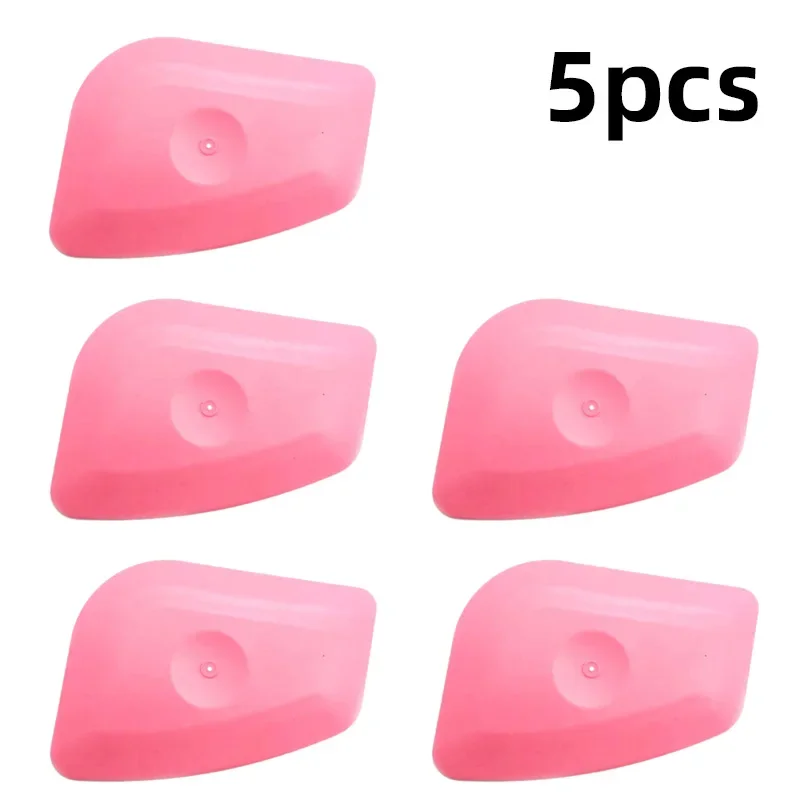 5pcs/Lot Foil Squeegee Vinyl Film Car Wrap Auto Home Office Car Film Sticker Install Cleaning Pink Scraper Window Tints Tool