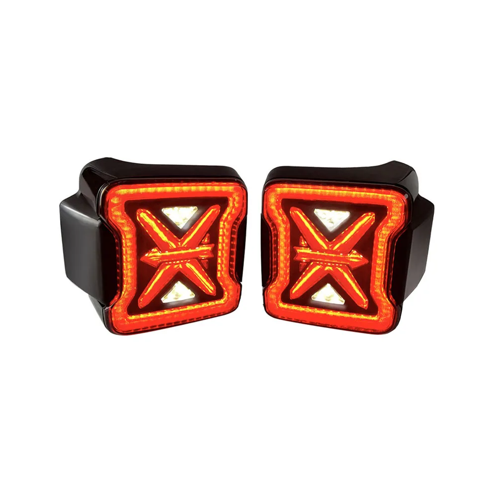 12V LED Tail Lights Rear Back LED Taillights Lamps Reverse Brake Turn Signal light Off-Road Fit For 2007-2018 JK JKU Wrangler