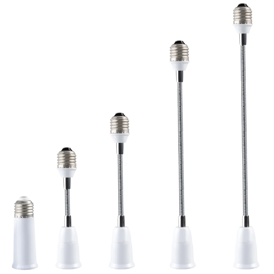 6CM 9CM 15CM 20CM 30CM 35CM 60CM Flexible E27 to E27 LED Bulb Extension Lamp Holder Light 110V-220V LED Lamp Holder Converter