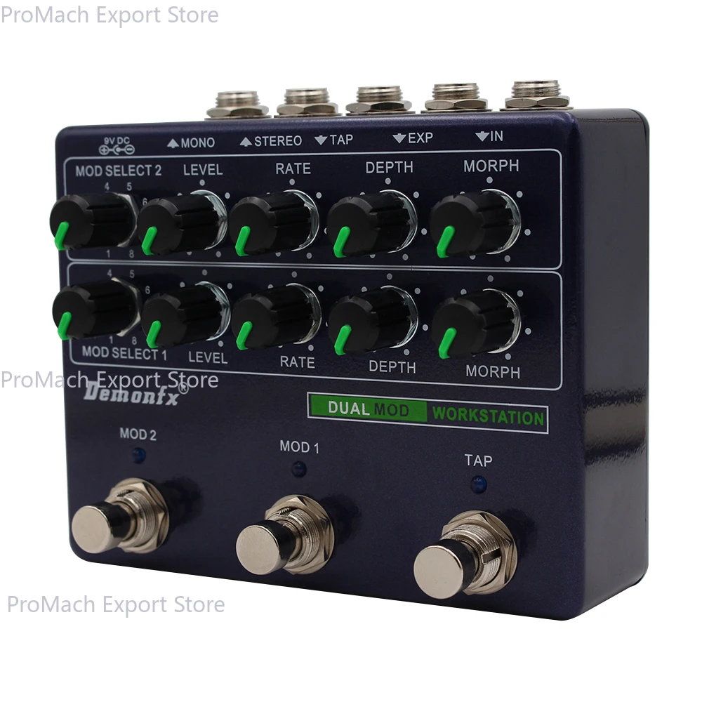 جديد Demonfx Dual MOD WORKSTATION دواسة تأثير الجيتار عالية الجودة اثنين من 8 نماذج