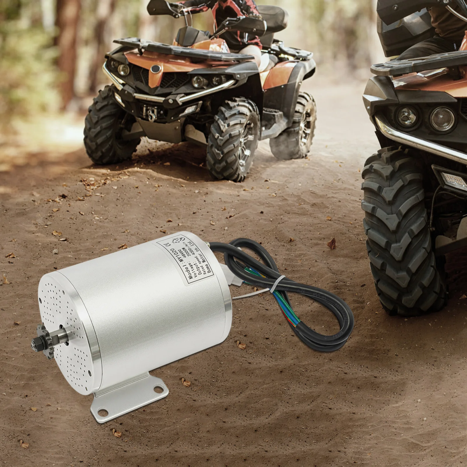 مجموعة محرك تروس بدون فرشاة 48 فولت 2000 وات عالية الأداء، 4300 دورة في الدقيقة مع محرك ووحدة تحكم وسلسلة محرك، لدراجة سكوتر كهربائية #5