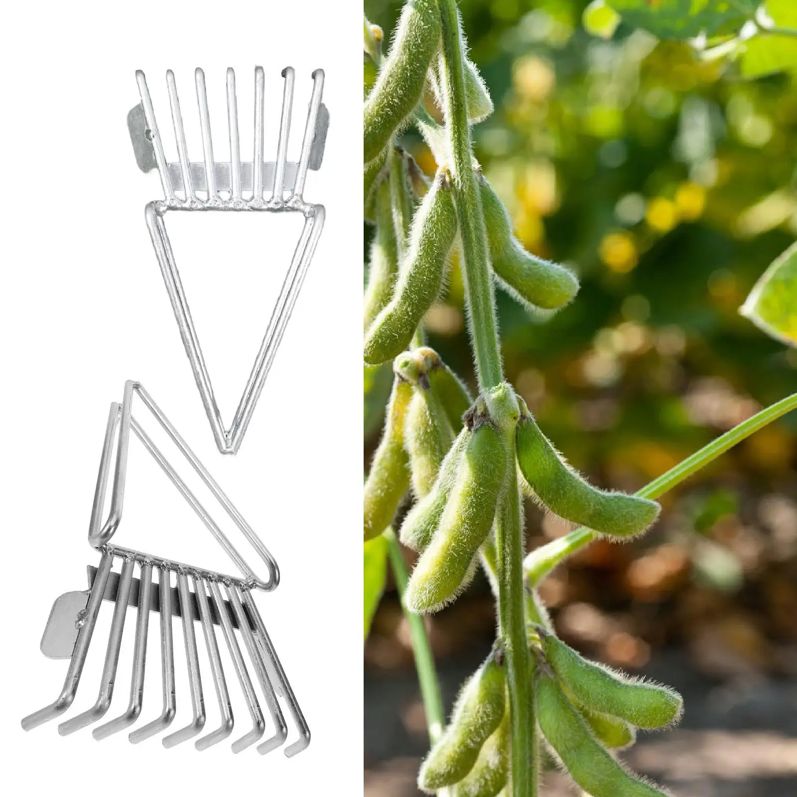 Peanut Picker Rake Multifunctional Hand Edamame Picker for Walnut Cherry Nut