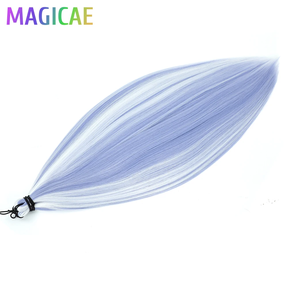 3 قطعة 28 بوصة 300 جرام أشقر الجليد أومبير قوس قزح تويست الكروشيه الضفائر الشعر التمديد ارتفاع درجة الحرارة حزم مستقيمة الاصطناعية #2