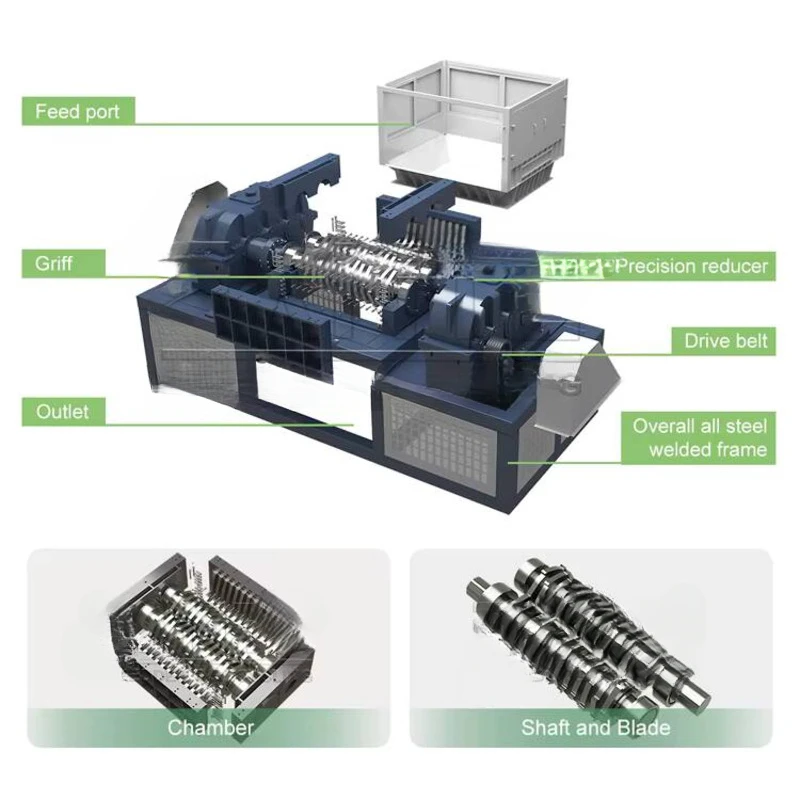 New Large-Scale Wood Crusher, High-Efficiency Biomass Shredder, Used For Branches, Sawdust, Crops, Bamboo Stalks - Equipped With view 4