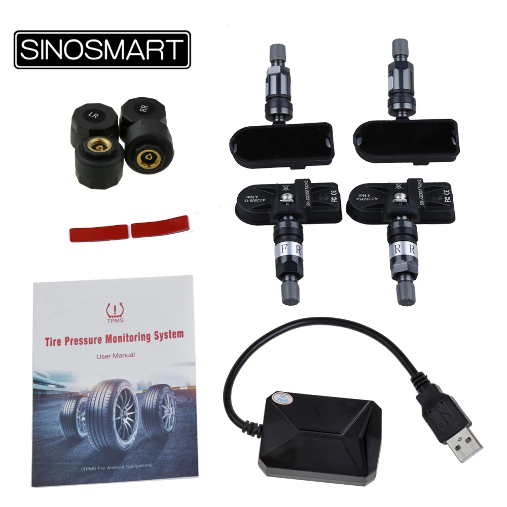 

Auto Car TPMS Tire Pressure Monitoring System Works with Sinosmart Car Navi player