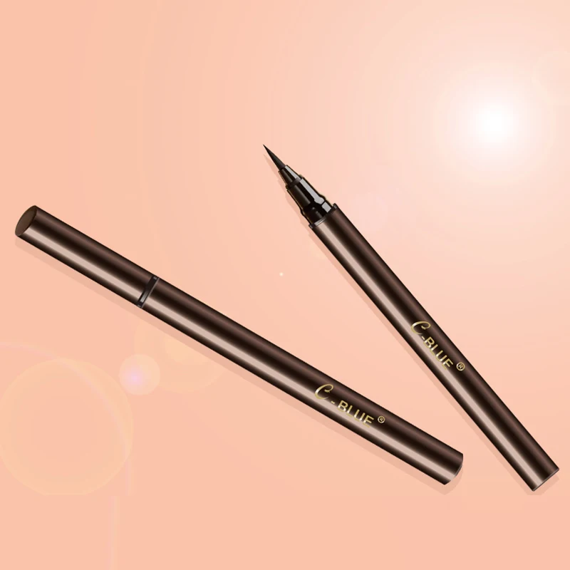 C-blue waterfroof liquid eyeliner pencil ball pen, professional outline eyeliner water activated black and brown wholesale