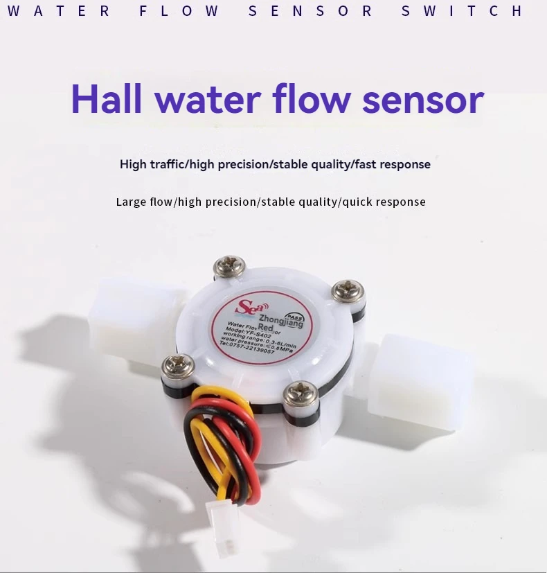 Water Flow Sensor Switch Meter Counter Indicator Hall Flowmeter 0.3-6L/min G1/4 Electrolysis Smart Toilet Seat