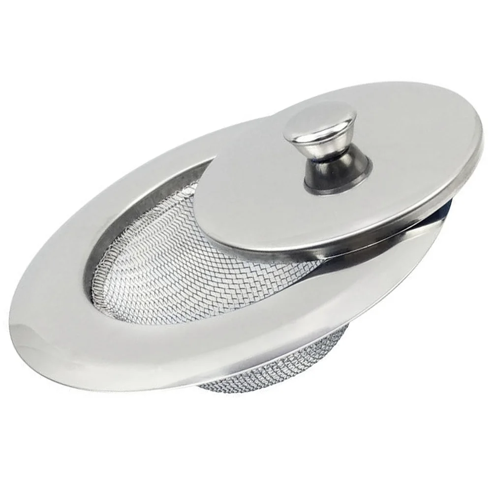 

1 Set Stainless Steel Sink Strainer Kitchen Drain Filter Basket For Food Residue Fine Mesh Metal Strainer Durable Rustproof