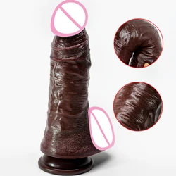 Soft Skin Liquid Silicone Huge Dildos with Suction Cup Big Dick Realistic Muscles Penis Large Phallus Sex Toys for Women men 18+