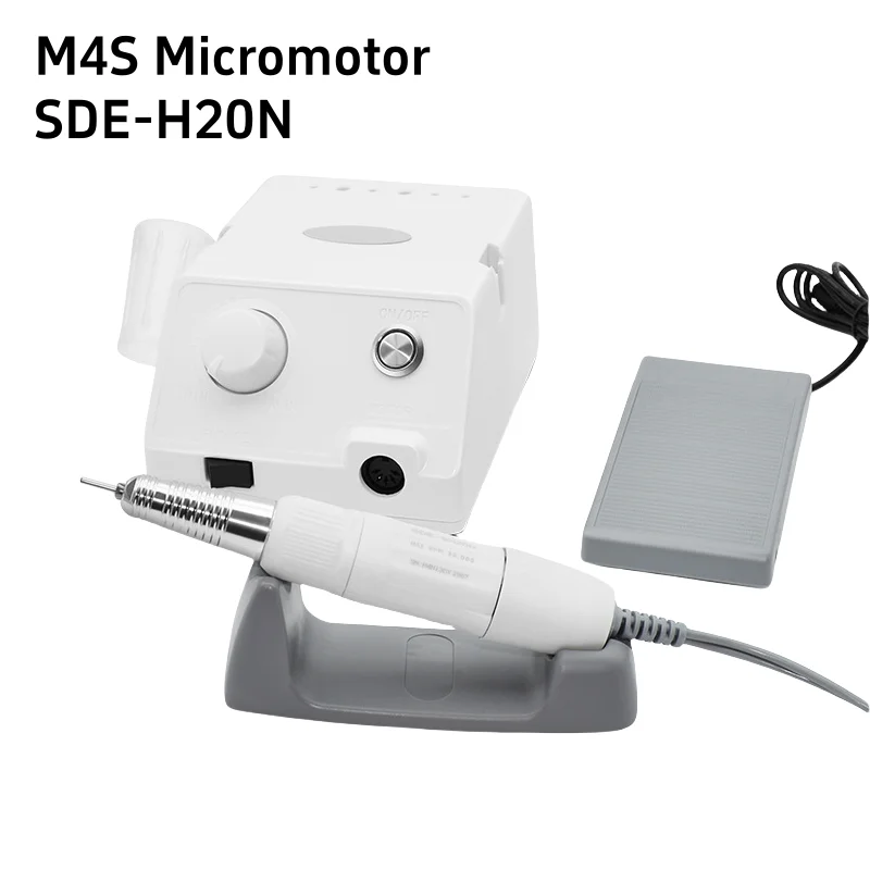 Starker professioneller Nagel-Mikromotor, 35.000 U/min, SDE-H20N-Griff, elektrische Nagelbohrmaschine, neuer M4S-Maniküre-Marathon-Mikromotor