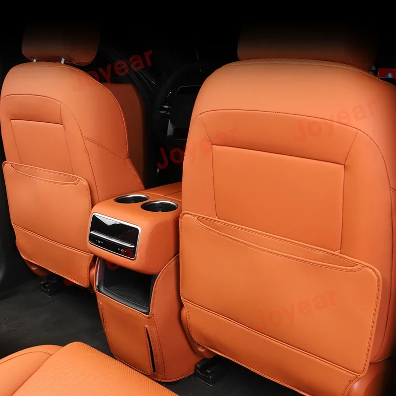 For LEADING IDEAL LiXiang L8 2021-2022 Rear Row Seat Back Anti-kick Mat Anti-Dirty Protector Cover Waterproof Pads Accessories