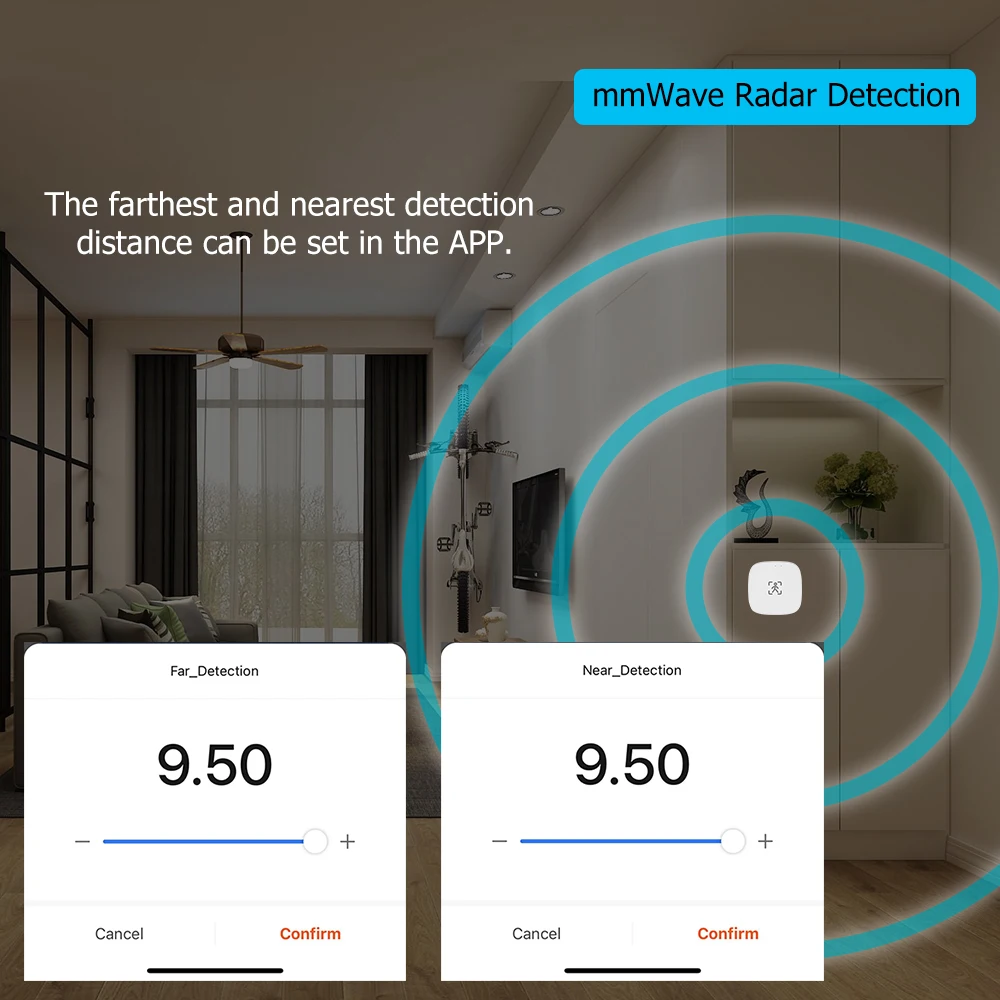 Wifi ZigBee Human Presence Motion Sensor with Luminance and Distance Detection,5V 110V 220V,Tuya Smart Life APP Home Automation