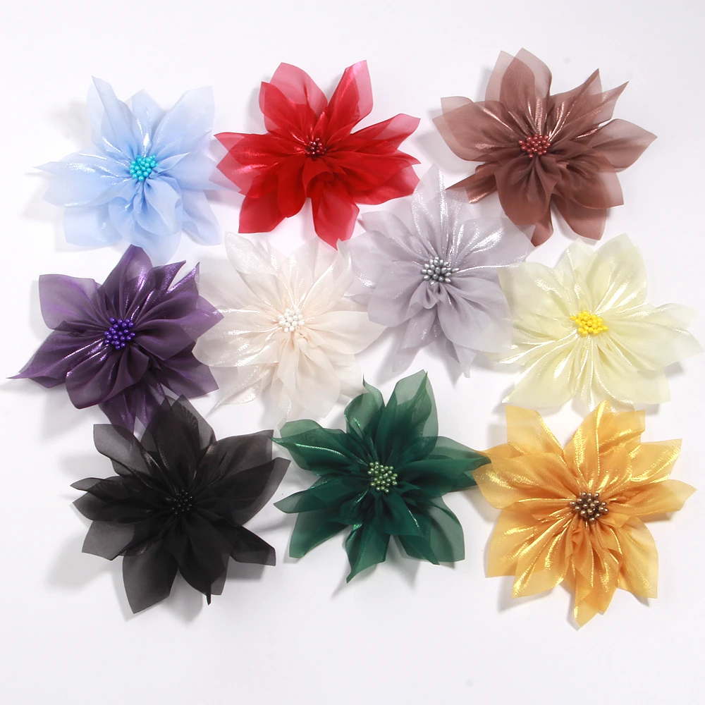 Applique Patch Flower - 11cm Light Sense Yarn Flower Organza