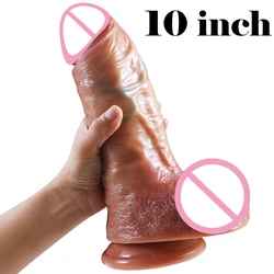 10 Inch Long 3 Inch Thick Huge Dildo Realistic Silicone Dildos With Suction Cup Monster Dildo Anal G-spot Sex Toys For Women